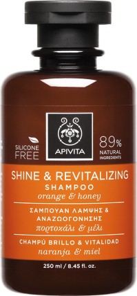 Apivita Shine & Revitalizing Orange Honey Σαμπουάν για Λάμψη για Όλους τους Τύπους Μαλλιών 250ml !