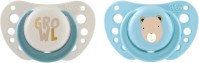 Chicco Πιπίλες Σιλικόνης Forma Air Growl Μπεζ/Σιέλ για 0-6 μηνών 2τμχ