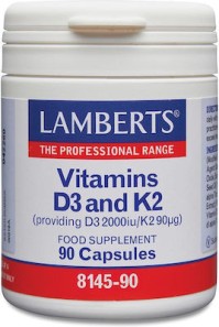 Lamberts Vitamins D3 2000iu & K2 90μg 90 κάψουλες