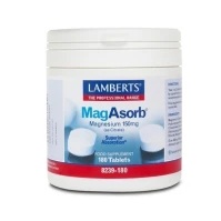Lamberts Mag Asorb, Συμπλήρωμα Διατροφής για την Ανάπτυξη των Οστών & τη Σωστή Λειτουργία Νευρικού Συστήματος & Μυών - 180 tabs