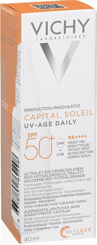 Vichy Capital Soleil Uv-Age Tinted Light SPF50 Αντηλιακό Προσώπου με Χρώμα κατά της Φωτογήρανσης 40ml