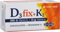 Uni-Pharma Συμπλήρωμα Διατροφής D3 Fix 2000iu + K2 45mg 60 κάψουλες