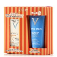 Vichy Promo Pack Capital Soleil UV Age Daily SPF50+ Tinted Light 40ml & Capital Soleil After Sun Ενυδατικό Γαλάκτωμα Προσώπου Σώματος για μετά τον Ήλιο 100ml