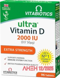 Vitabiotics Ultra Vitamin D 2000IU, 96Tabs