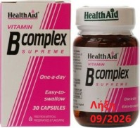 Health Aid B Complex Supreme Συμπλήρωμα Διατροφής με Σύμπλεγμα Βιταμινών Β για Διατήρηση της Υγείας του Νευρικού Συστήματος 30 Κάψουλες