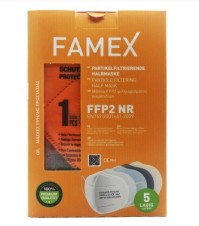 Μάσκες Famex Πορτοκαλί FFP2 10 Τεμάχια σε Κουτί
