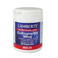 Lamberts Co-Enzyme Q10 100mg, Συμπλήρωμα Διατροφής για Παραγωγή Ενέργειας από τα Θρεπτικά Συστατικά Τροφής , 30caps