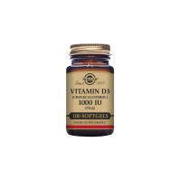 Solgar Vitamin D3 1000IU Συμπλήρωμα Διατροφής Βιταμίνης D 100 Μαλακές Κάψουλες
