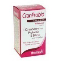 Health Aid CranProbio Συμπλήρωμα Διατροφής με Προβιοτικά 5δις, Κράνμπερυ & Γκρέιπ Φρουτ για την Υγεία του Γυναικείου Ουροποιητικού 30 Ταμπλέτες