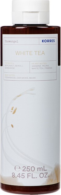 Korres White Tea Showergel Αρωματικό Αφρόλουτρο Με Ενυδατικούς Παράγοντες, 250ml