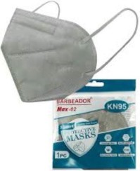 Max Barbeador Max-02 3D Care Μάσκα Προστασίας KN95 NR Γκρι 20τμχ