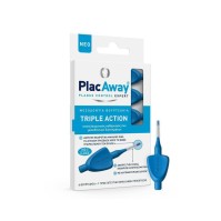 PlacAway Triple Action Μεσοδόντια Βουρτσάκια 0.6mm Μπλε 6τμχ