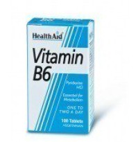 Health Aid Vitamin B6 (Pyridoxine HCl) 100mg Συμπλήρωμα Διατροφής με Βιταμίνη Β6 ( Πυριδοξίνη Υδροχλωρική ) για την Ισορροπία Μεταβολισμού & Ορμονών 90 Ταμπλέτες