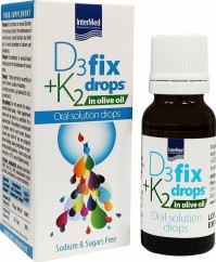 Intermed D3 + K2 Fix Drops In Olive Oil Βιταμίνη για Ανοσοποιητικό 12ml