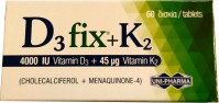 Uni-Pharma Συμπλήρωμα Διατροφής D3 Fix 4000iu + K2 45mg 60 Κάψουλες