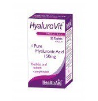 Health Aid Hyalurovit 150mg Συμπλήρωμα Διατροφής με Υαλουρονικό Οξύ & Βιταμίνη C για Ελαστικότητα Δέρματος & Χόνδρων 30 Ταμπλέτες