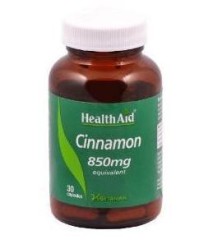 Health Aid Cinnamon 850mg Συμπλήρωμα Διατροφής με Κανέλα για τη Διατήρηση των Φυσιολογικών Επιπέδων Γλυκόζης 30 Κάψουλες