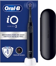 Oral-B iO Series 2 Ηλεκτρική Οδοντόβουρτσα με Αισθητήρα Πίεσης και Θήκη Ταξιδίου Μαύρη