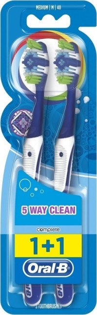 ORAL B Οδοντόβουρτσα Complete 5 Way Clean 1 + 1 Δώρο, 2τμχ