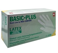 Med Comfort Basic-Plus Γάντια Λάτεξ Μίας Χρήσης Large Χωρίς Πούδρα Λευκό 100 Τεμάχια