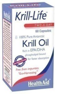 Health Aid Krill-Life Oil 500mg Συμπλήρωμα Διατροφής για την Υγιή Καρδιακή & Εγκεφαλική Λειτουργία 60 Κάψουλες