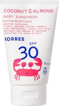 Korres Καρύδα - Αμύγδαλο Βρεφικό Αντηλιακό SPF30 για Πρόσωπο - Σώμα 100ml