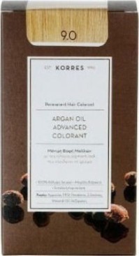 Korres Argan Oil Advanced Colorant Βαφή Μαλλιών 9.0 Ξανθό Πολύ Ανοιχτό 50ml