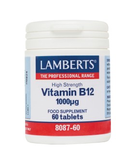 Lamberts Hypoallergenic Formulation Vitamin B12 Βιταμίνη για Ενέργεια & Ανοσοποιητικό 1000mg 1000mcg 60 ταμπλέτες