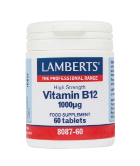 Lamberts Hypoallergenic Formulation Vitamin B12 Βιταμίνη για Ενέργεια & Ανοσοποιητικό 1000mg 1000mcg 60 ταμπλέτες