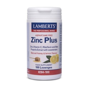 Lamberts Zinc Plus Lozenges [8284-100], Παστίλιες Ψευδαργύρου Με Βιταμίνη C και Πρόπολη, Γεύση Μέλι & Λεμόνι , 100 Τεμάχια