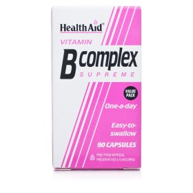 Health Aid B Complex Supreme Συμπλήρωμα Διατροφής με Σύμπλεγμα Βιταμινών Β για Διατήρηση της Υγείας του Νευρικού Συστήματος 90 Κάψουλες