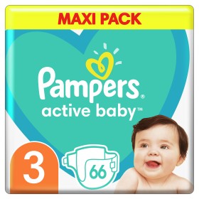 Pampers Active Baby Μέγεθος 3 [6-10kg] 66 Πάνες