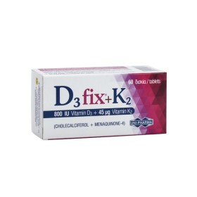 Uni-Pharma Συμπλήρωμα Διατροφής D3 Fix 800iu + K2 45mg 60 Κάψουλες