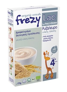Frezyderm Frezylac Βιολογική Βρεφική Κρέμα Ρυζάλευρο με Γάλα Ολικής Άλεσης 4m+ 175gr χωρίς Γλουτένη