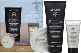 Apivita Double Cleansing Black Detox Σετ Περιποίησης