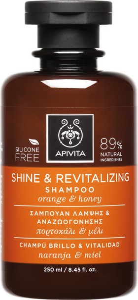 Apivita Shine & Revitalizing Orange Honey Σαμπουάν για Λάμψη για Όλους τους Τύπους Μαλλιών 250ml !