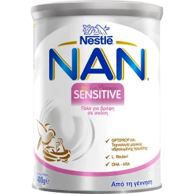 Nestle Nan Sensitive Γάλα για Μικροπροβλήματα Πέψης, με Χαμηλή Λακτόζη, 400 gr