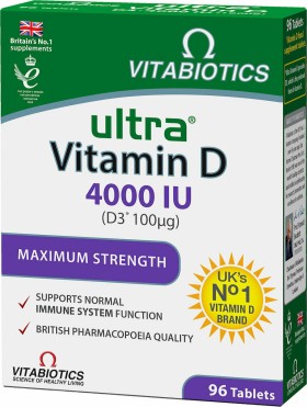 Vitabiotics Ultra Vitamin D3 4000iu 96 ταμπλέτες