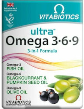 Vitabiotics Ultra Omega 3-6-9 Ιχθυέλαιο 60 κάψουλες