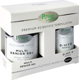 Power Of Nature Premium Scientific Formulation Platinum Range Multi Senior 50+ 30 κάψουλες & D-Vit3 2000IU 20 κάψουλες