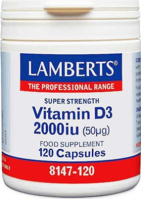 Lamberts Vitamin D3 2000iu 120 κάψουλες