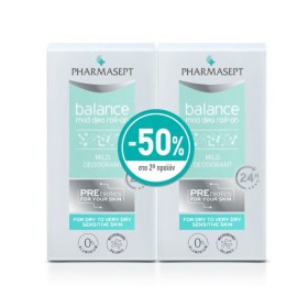 Pharmasept Balance Mild Deo Αποσμητικό 24h σε Roll-On Χωρίς Αλουμίνιο 2x50ml