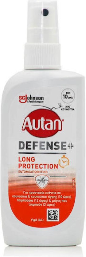 Autan Defense+ Εντομοαπωθητική Λοσιόν σε Spray Long Protection Κατάλληλη για Όλη την Οικογένεια 100ml