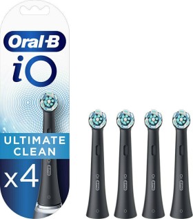 Oral-B iO Ultimate Cleaning Black Ανταλλακτικές Κεφαλές για Ηλεκτρική Οδοντόβουρτσα 4τμχ