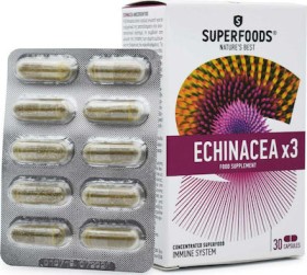 Superfoods Echinacea X3 Εχινάκεια 30 κάψουλες