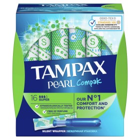 Tampax Ταμπόν Compak Pearl με Απλικατέρ για Αυξημένη Ροή 16τμχ