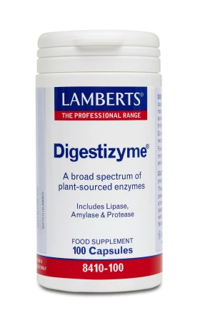 Lamberts Digestizyme, Φυτικά Ένζυμα για την Υγεία Γαστρεντερικού Συστήματος, 100caps