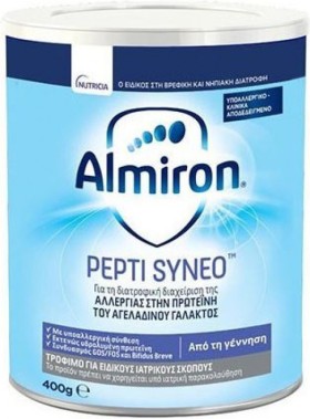 Nutricia Γάλα σε Σκόνη Almiron Pepti Syneo 0m+ Για Αλλεργίες 400gr