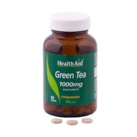 Health Aid Green Tea 1000mg Συμπλήρωμα Διατροφής με Πράσινο Τσάι με Αντιοξειδωτική Δράση 60 Ταμπλέτες