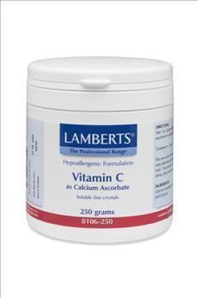 Lamberts Vitamin C as Calcium Ascorbate, 250 gr crystal